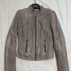 Danier Grey Leather Jacket